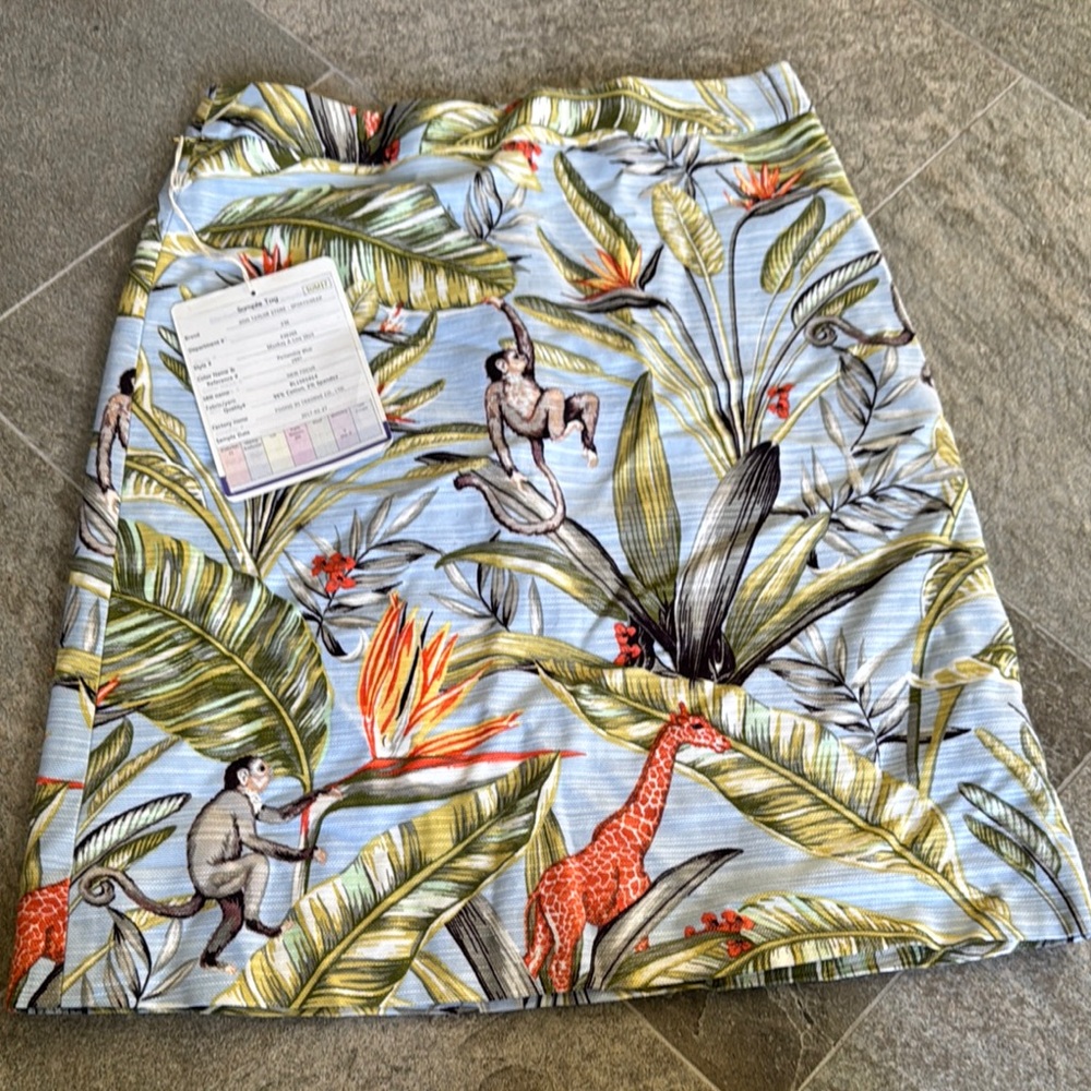 Ann Taylor A-Line Skirt with Jungle Print